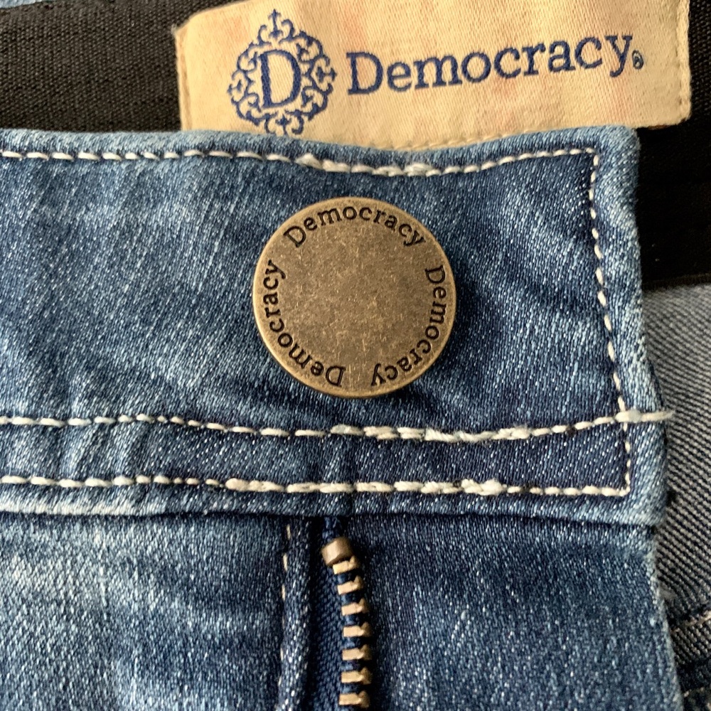 NWT NEW Democracy High Rise Slim Straight Distressed Jeans size 6 Ab technology - Picture 5 of 16